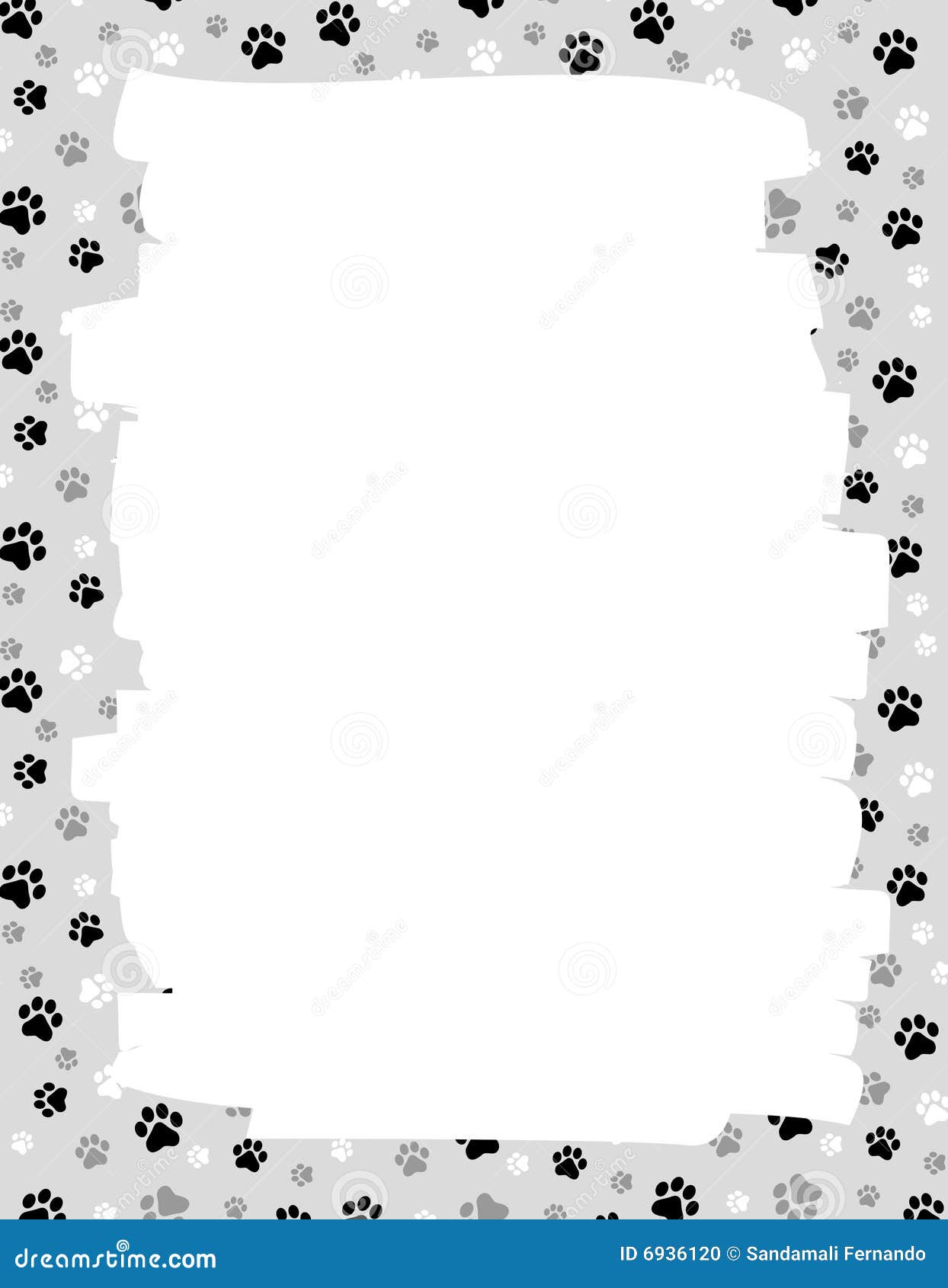 paw prints border