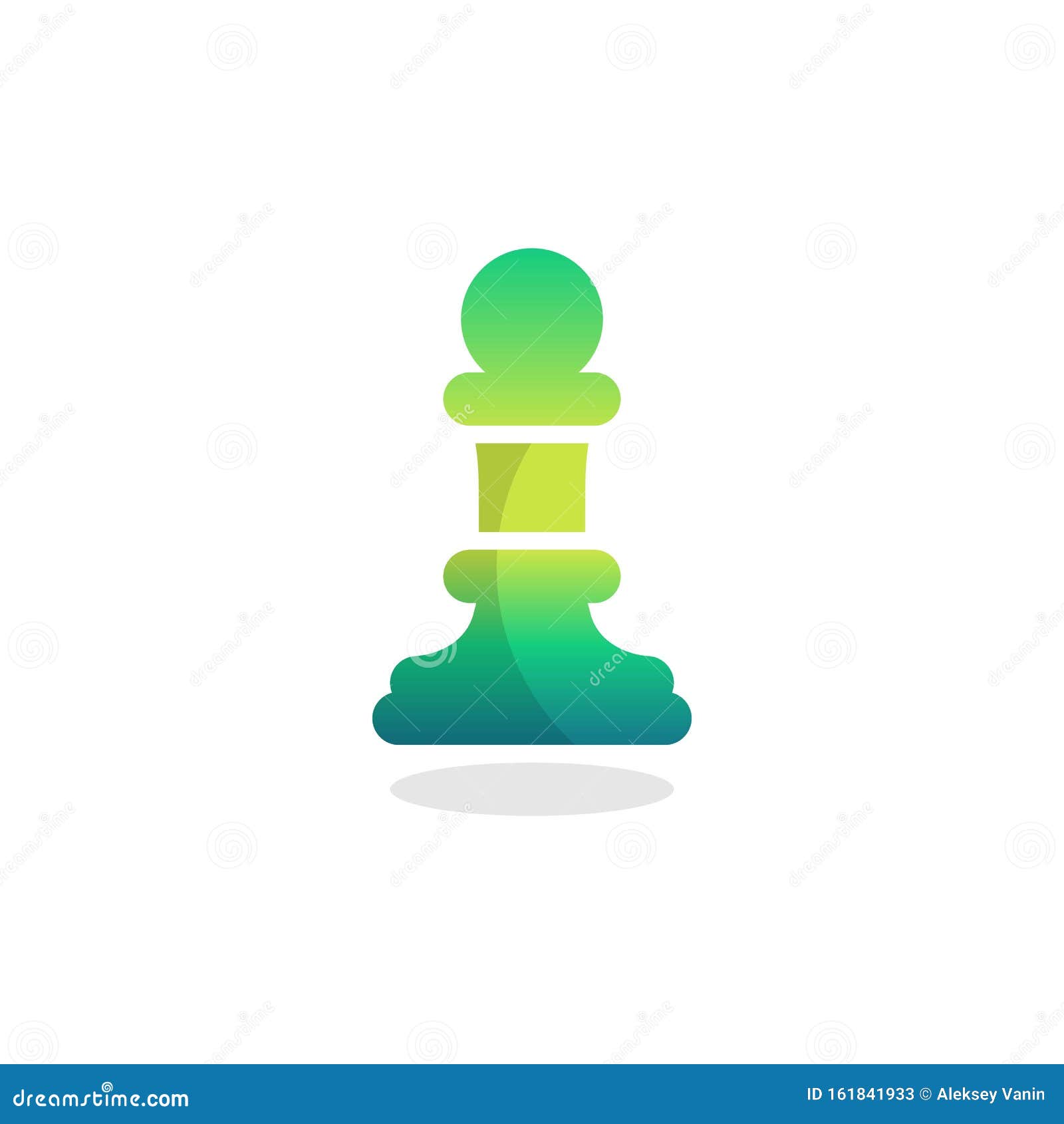 Black pawn chess piece clipart flat design icon isolated on