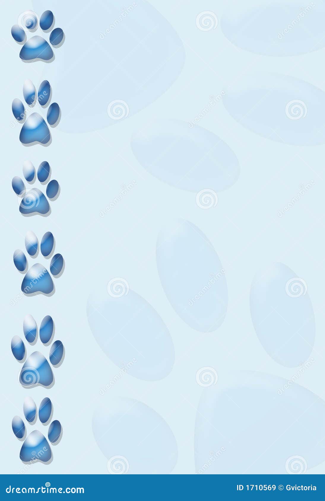 Paws Border Royalty Free Stock Images - Image: 1710569