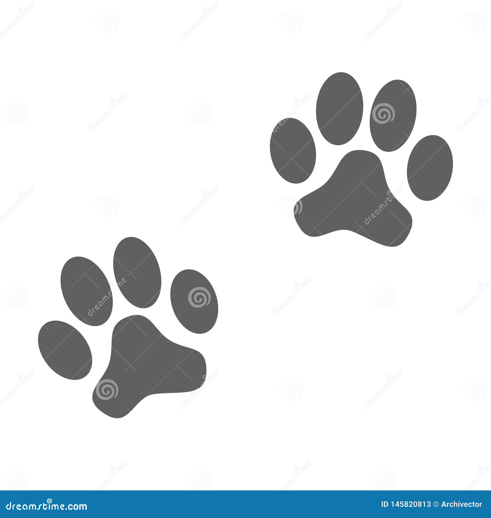 paws animal prints graphic sign