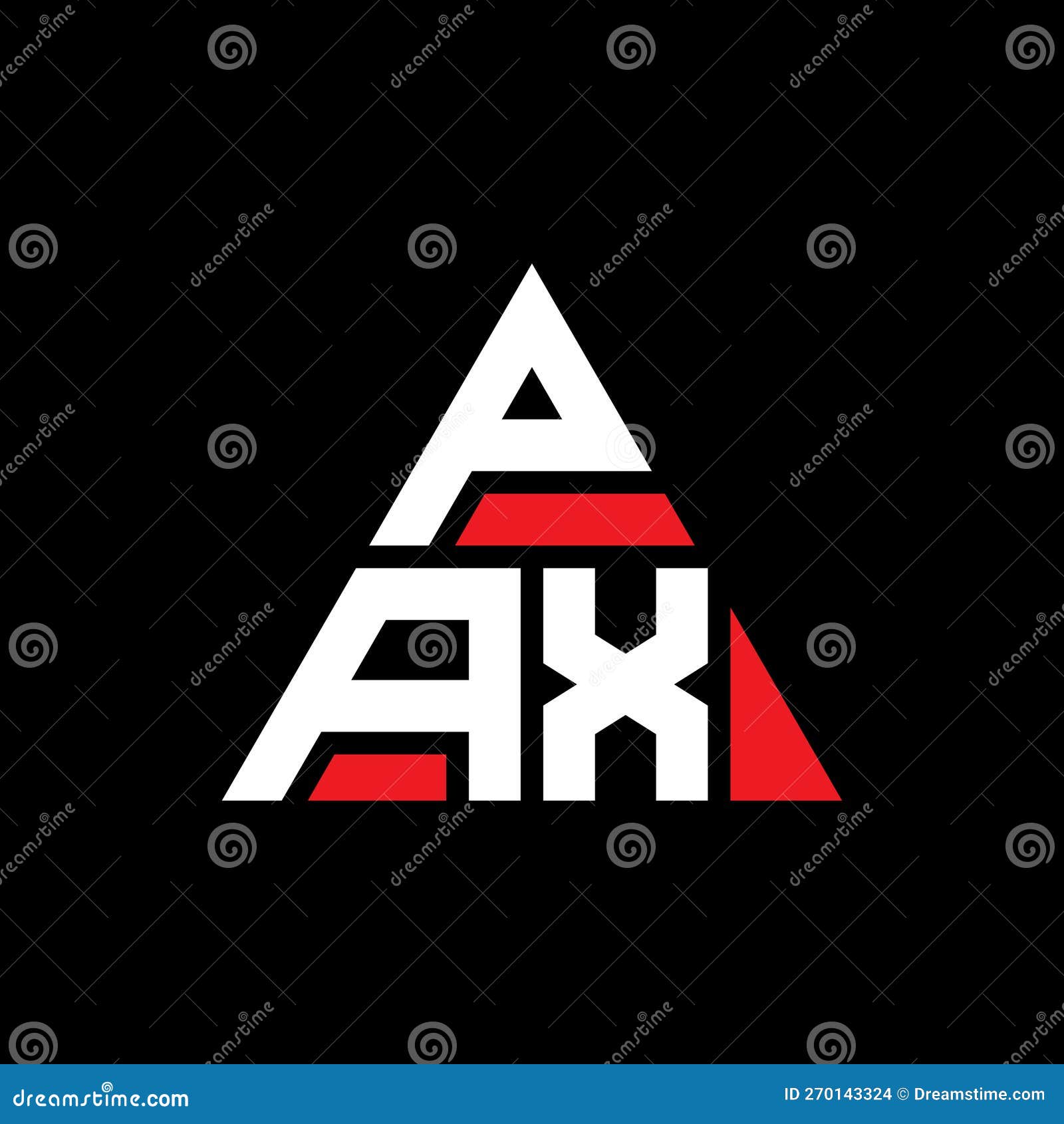 PAX Triangle Letter Logo Design with Triangle Shape. PAX Triangle Logo