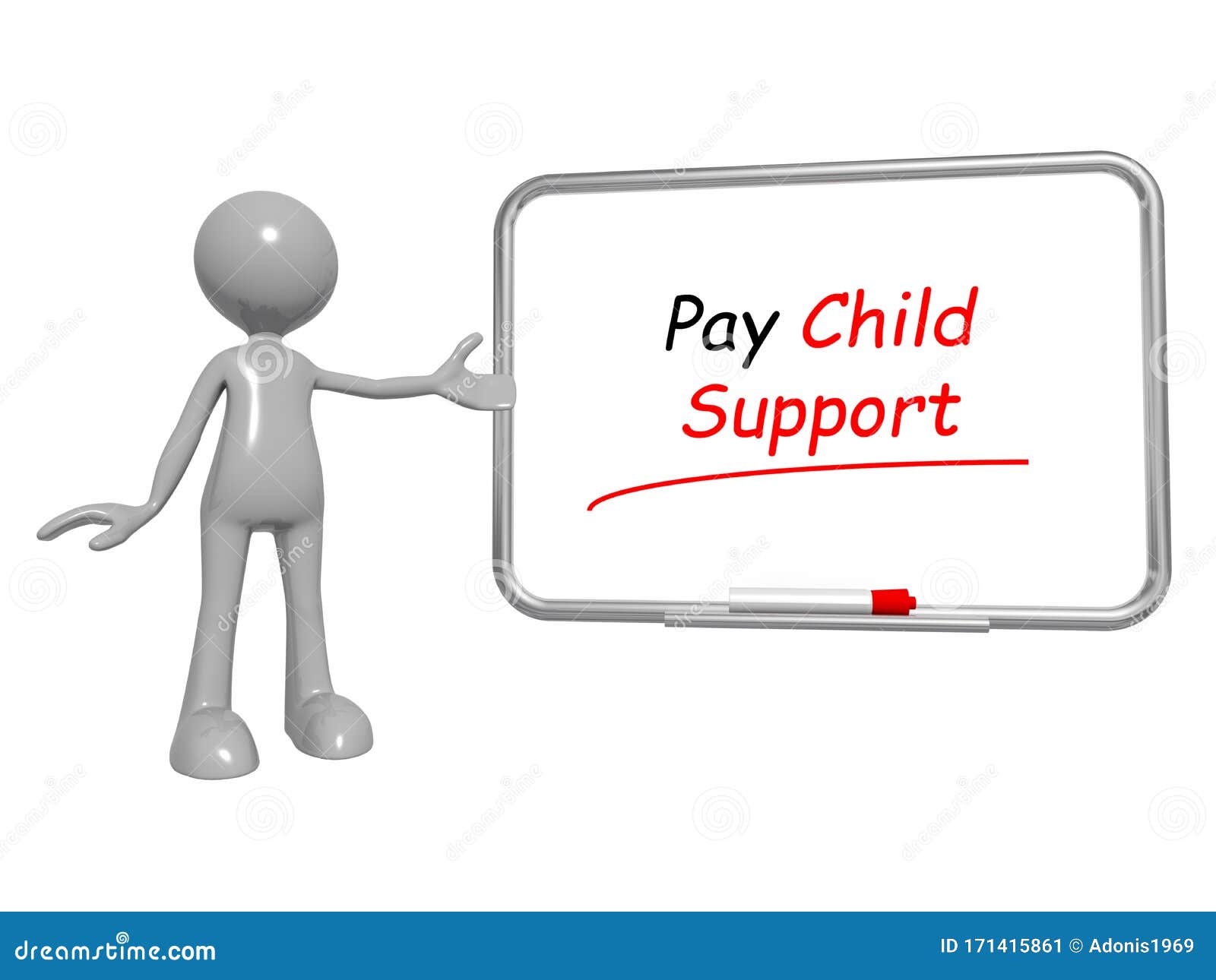 Pay Child Support On Board Stock Illustration Illustration Of Plan