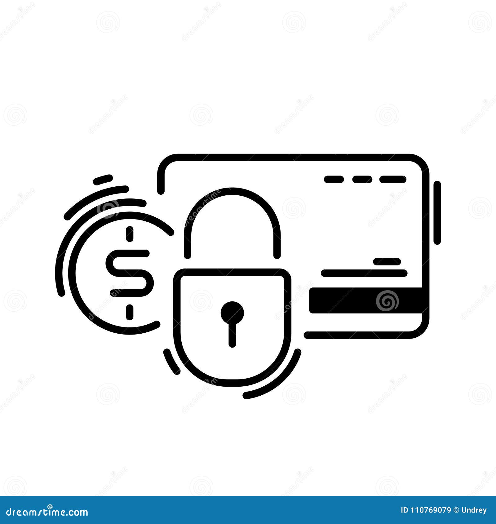 pay, credit card, protection, secure. payment methods thin line icon