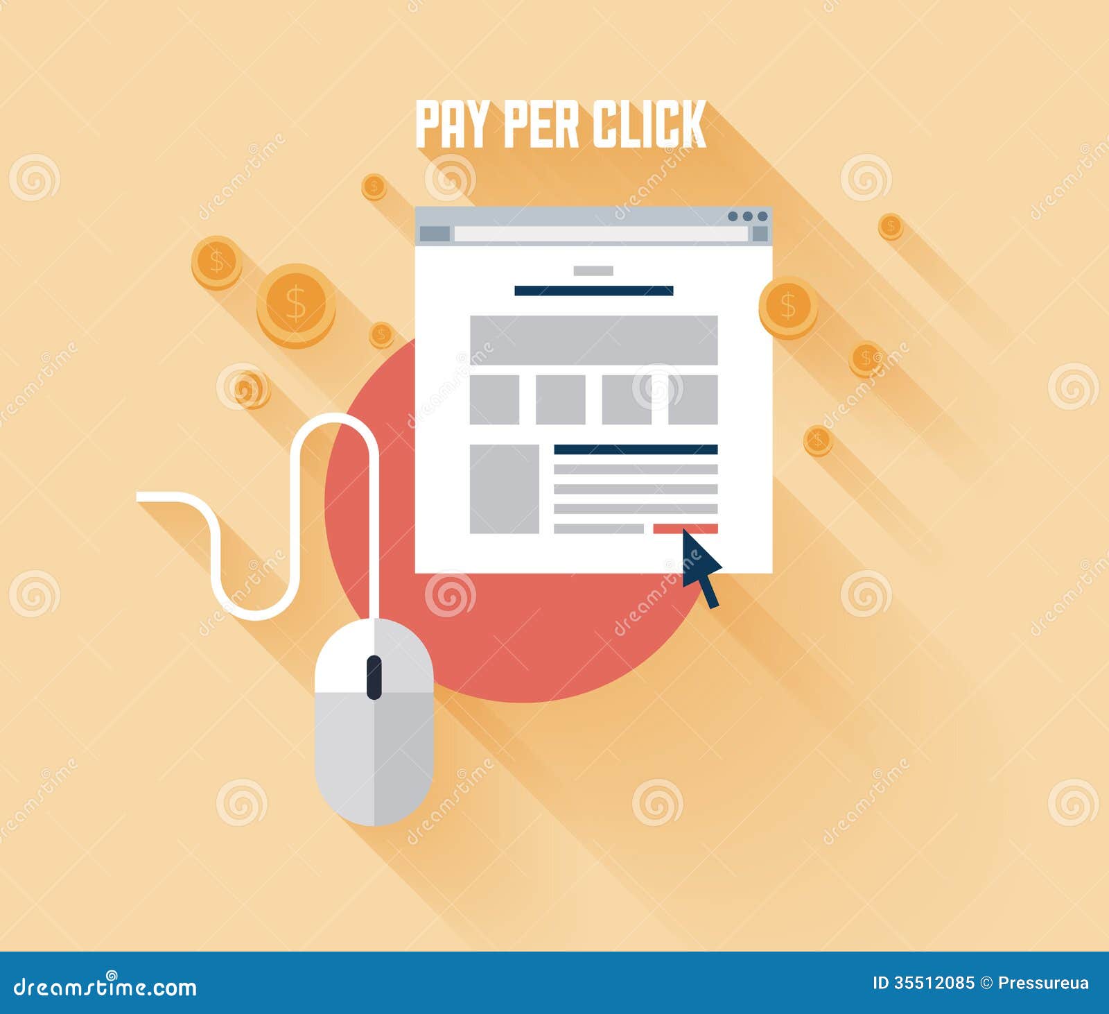 Pay Per Click Concept Illustration Royalty Free Stock ...