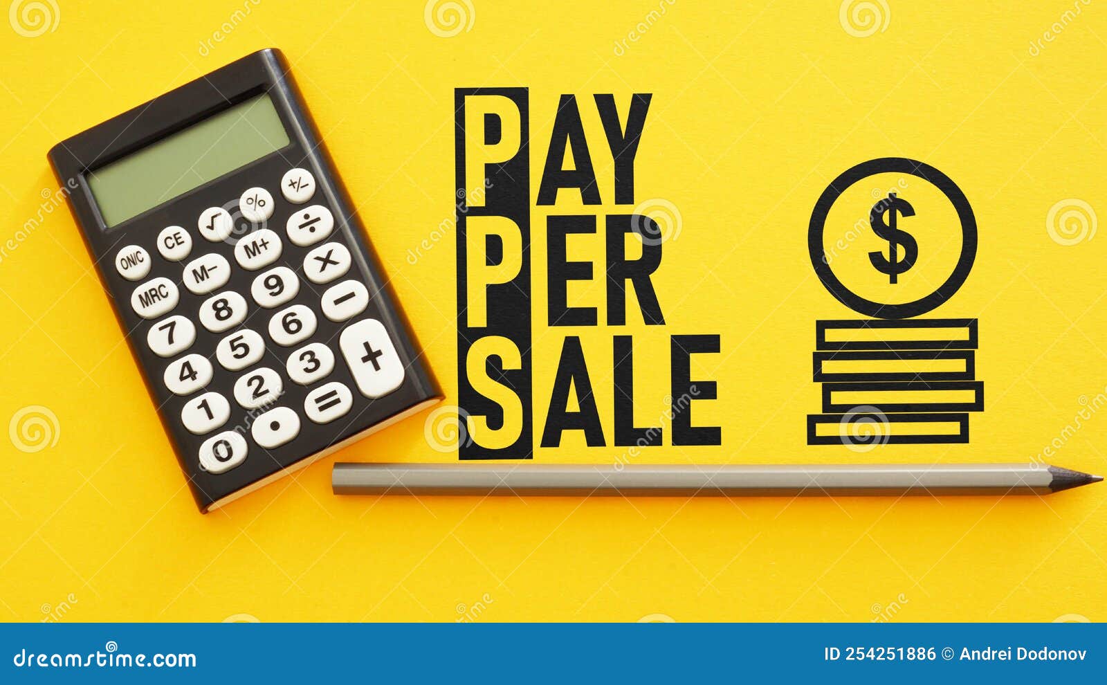 Pay Per Sale PPS is Shown Using the Text Stock Photo Image of sales