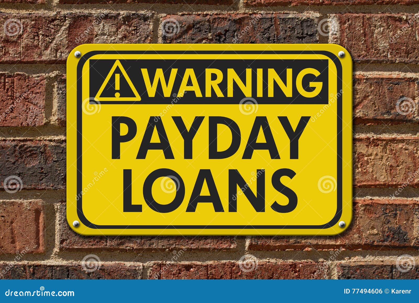 payday loans warning sign
