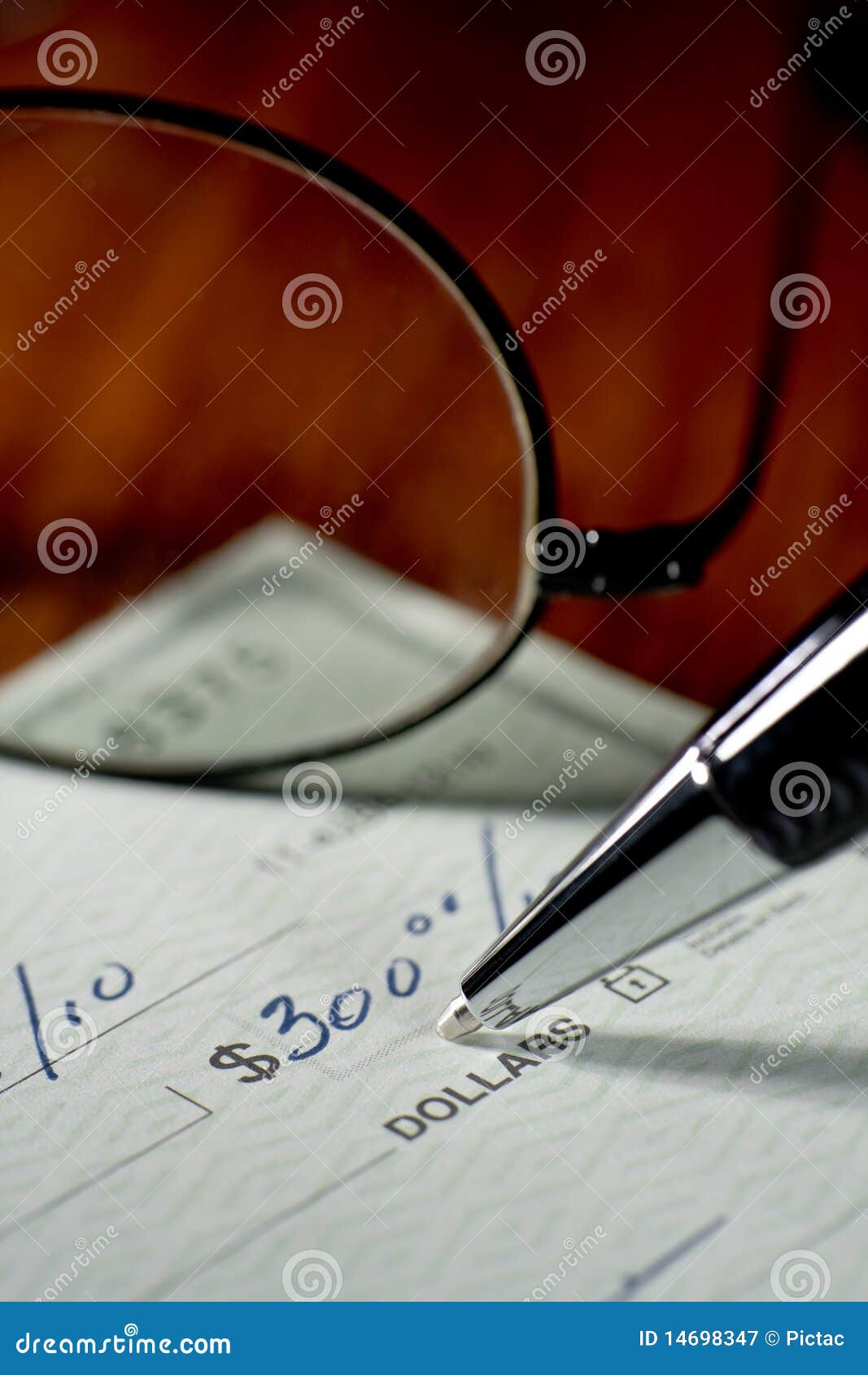 Paying the bills stock image. Image of signed, billing 14698347