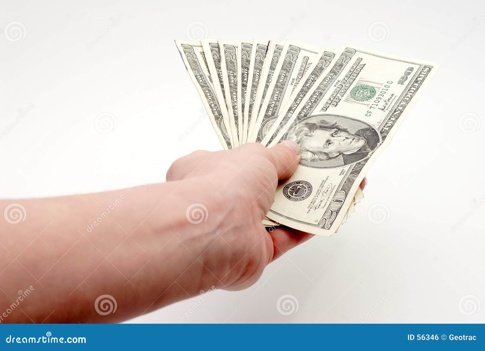 Paying bills with cash stock photo. Image of dollars, responsibility