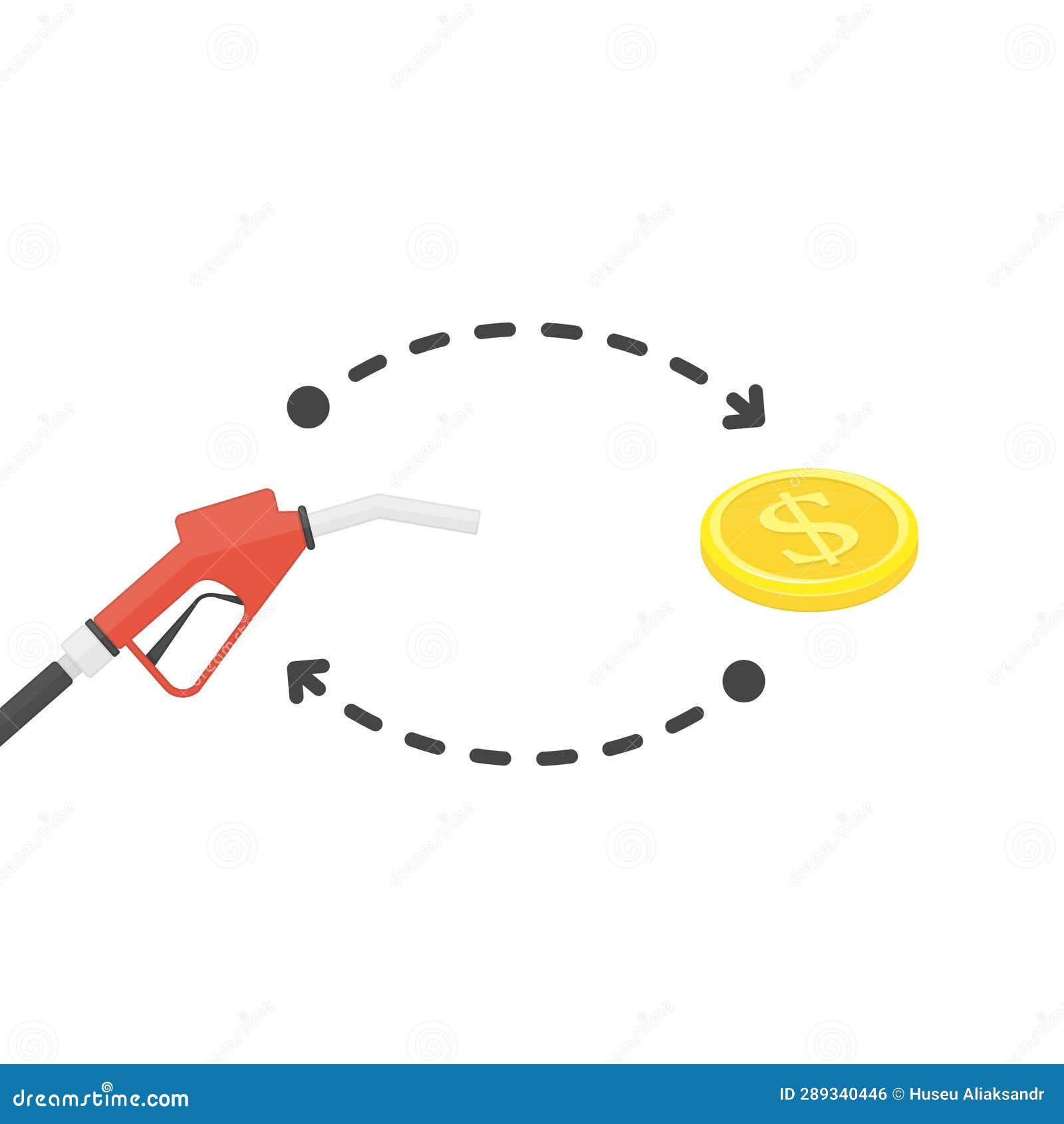 Payment for fuel. stock illustration. Illustration of concept 289340446