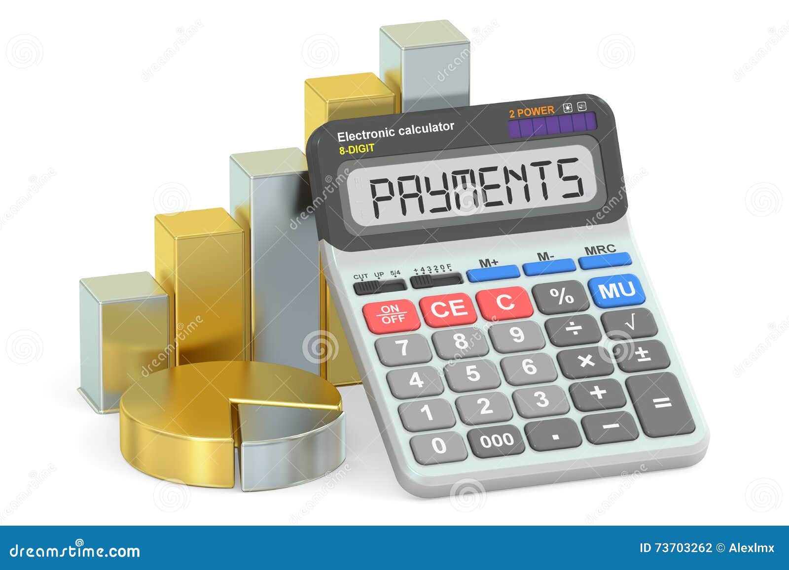 payments concept, 3d rendering