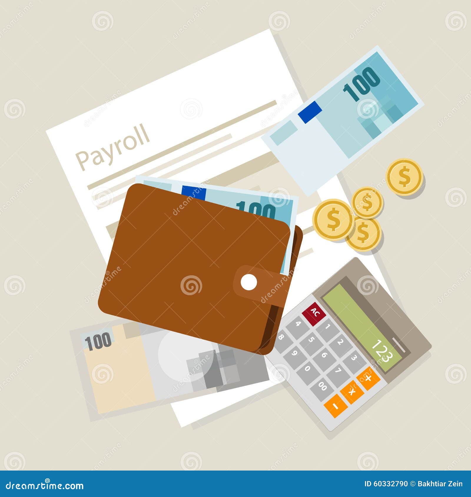 payroll salary accounting payment wages money calculator icon 