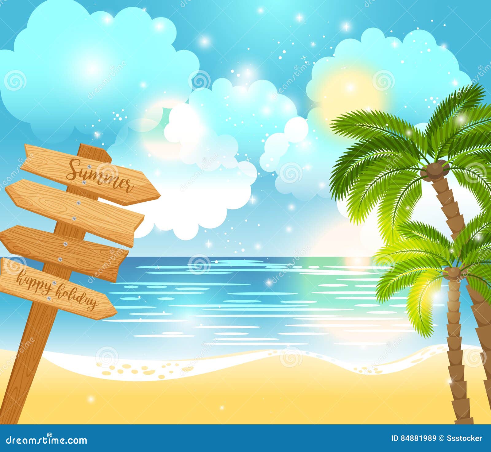 Paysage Heureux De Vacances D Ete Illustration De Vecteur Illustration Du Retro Ocean 8419 Paysage Heureux De Vacances D Ete Illustration De Vecteur Illustration Du Retro Ocean 8419