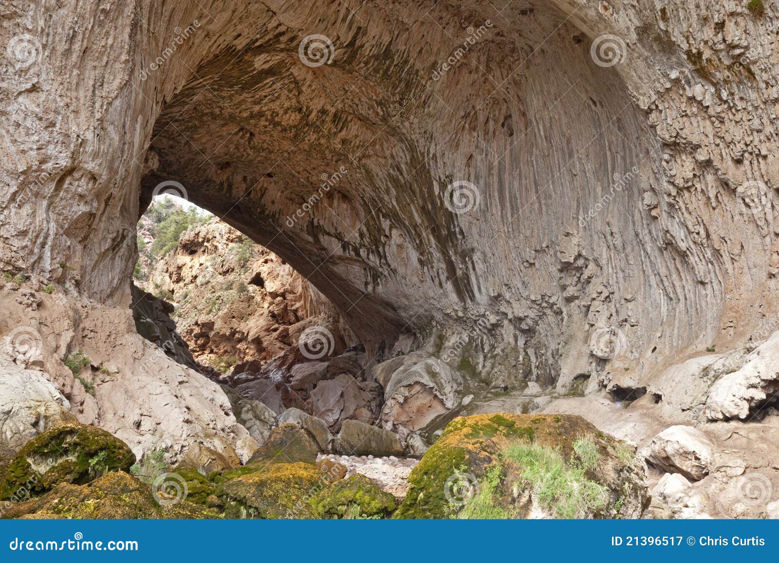 Payson Arizona S Tonto Natural Bridge Stock Image Image of forest