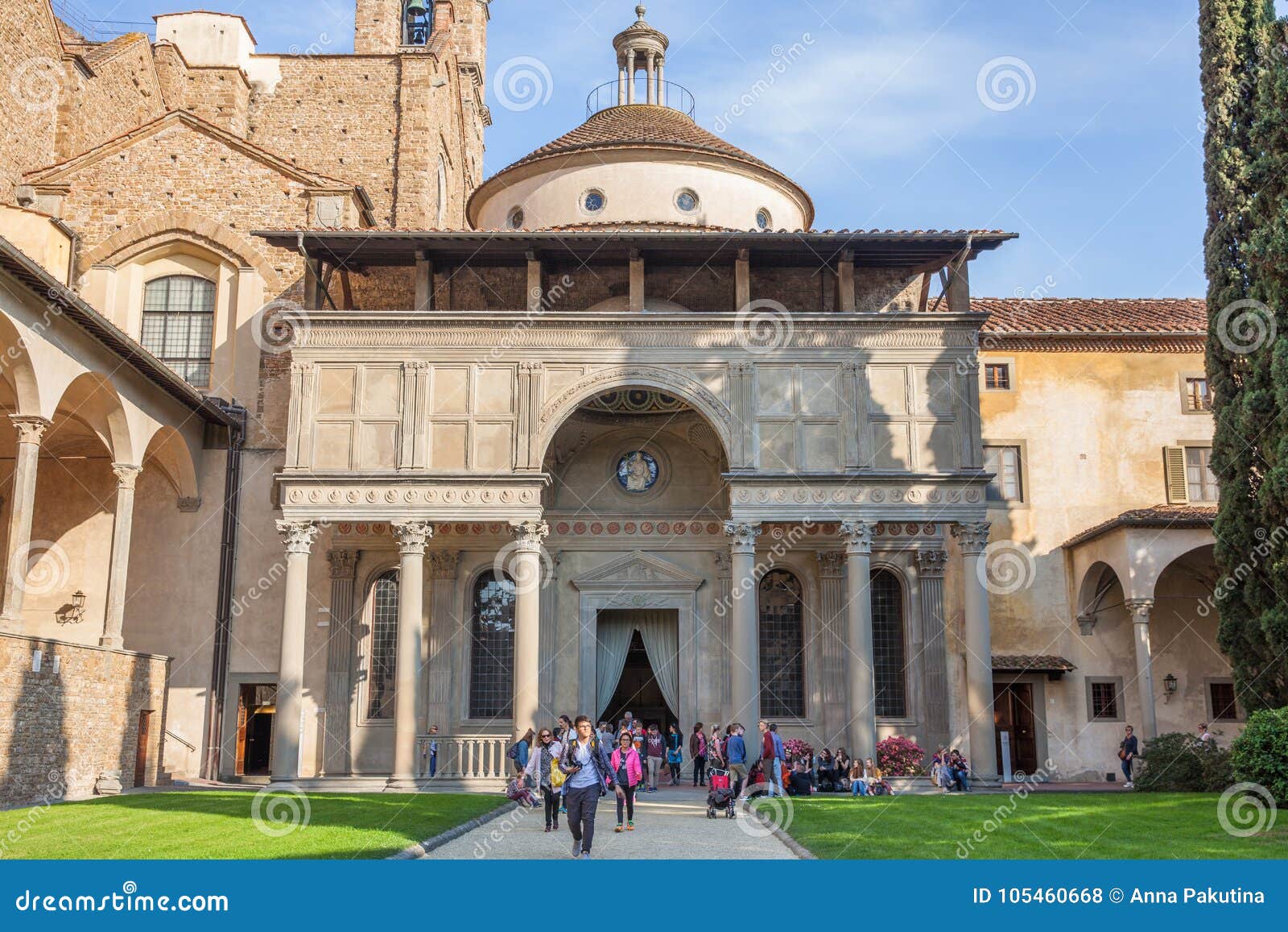 Pazzi Kapelle Durch Filippo Brunelleschi Fand Im Kloster Von