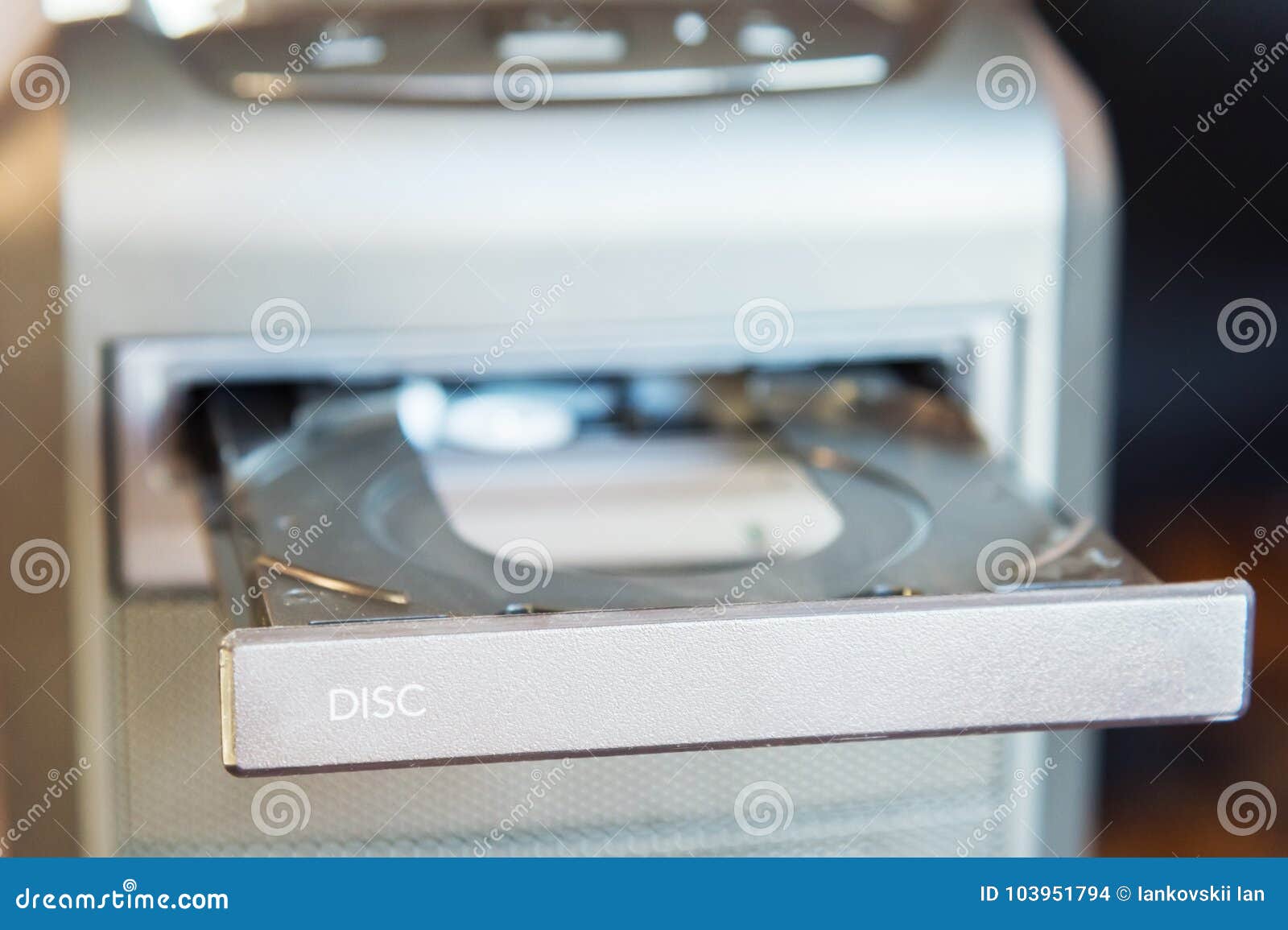 PC Case with Builtin DVD Drive Stock Photo Image of body, backup