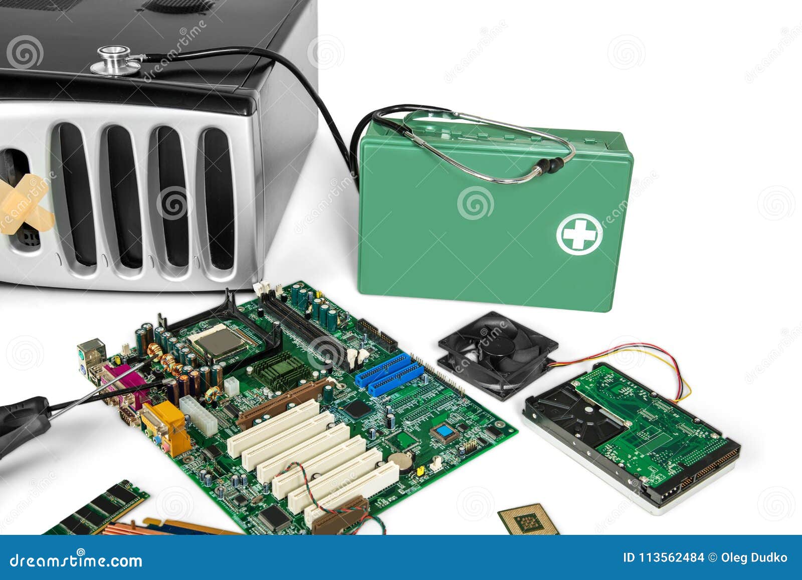 Pc Computer, Diagnostics and Repair Concept on Stock Photo Image of