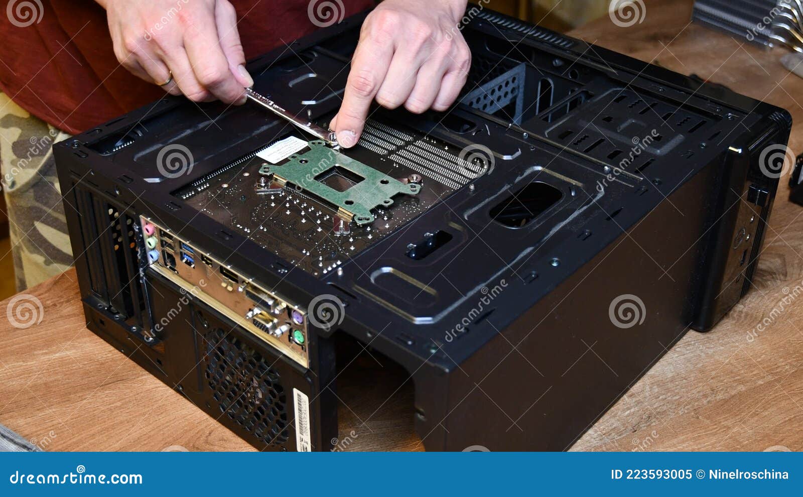 PC Computer Hardware Montage Und Wartung Zu Hause Stockbild - Bild