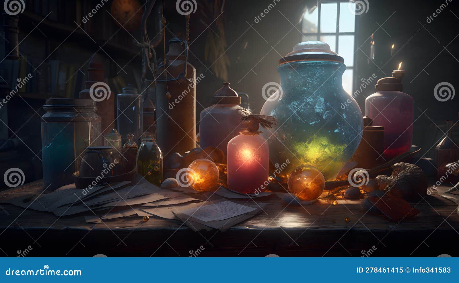 pc gaming fantasy setting  a magical potion hyper-r one generative ai