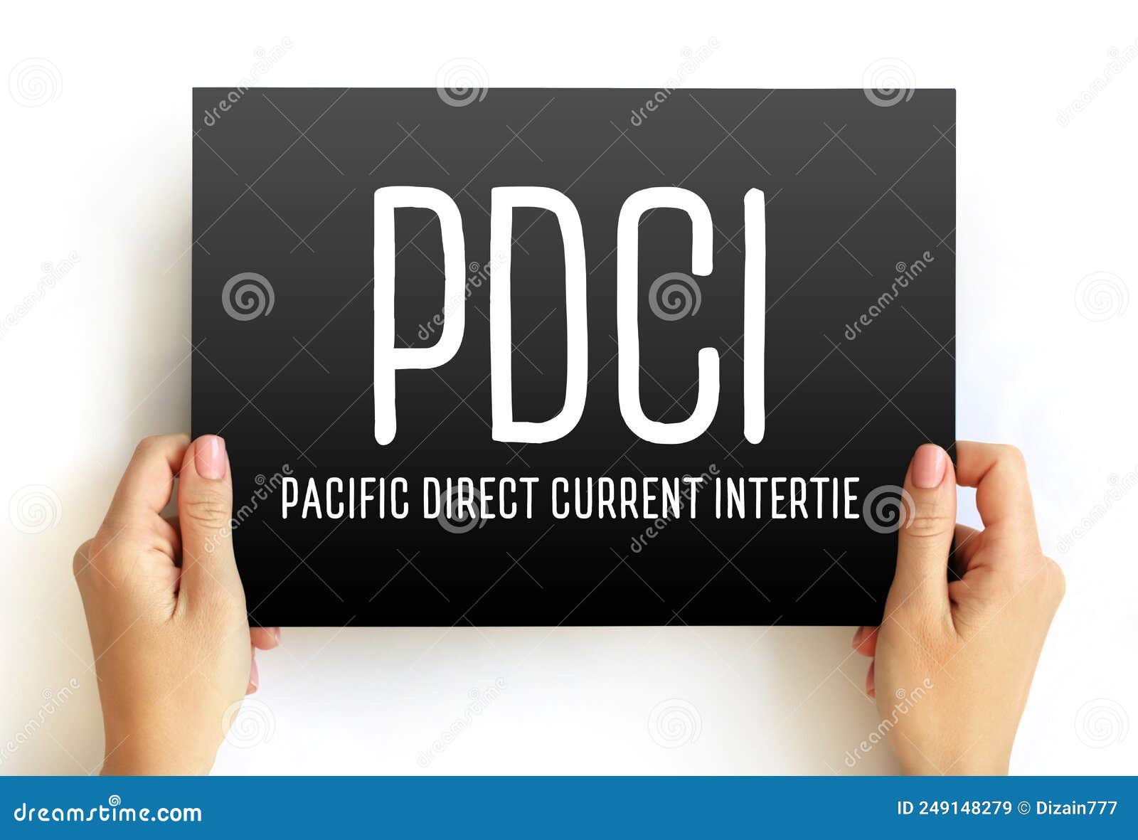 PDCI Pacific Direct Current Intertie Acronym Text on Card