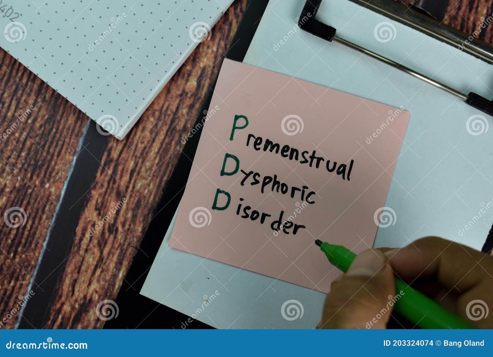 PDD - Premenstrual Dysphoric Disorder Write on Sticky Notes