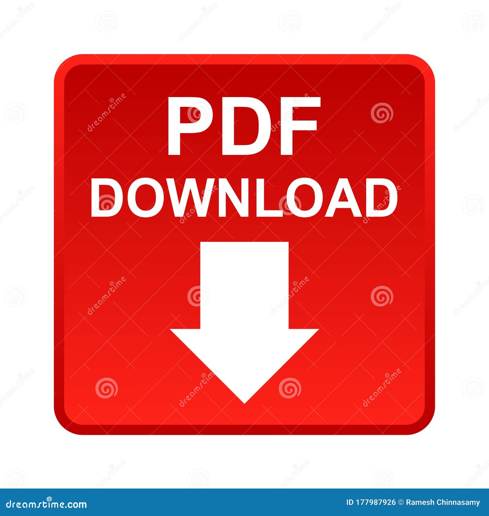 Pdf download button stock vector. Illustration of book - 177987926