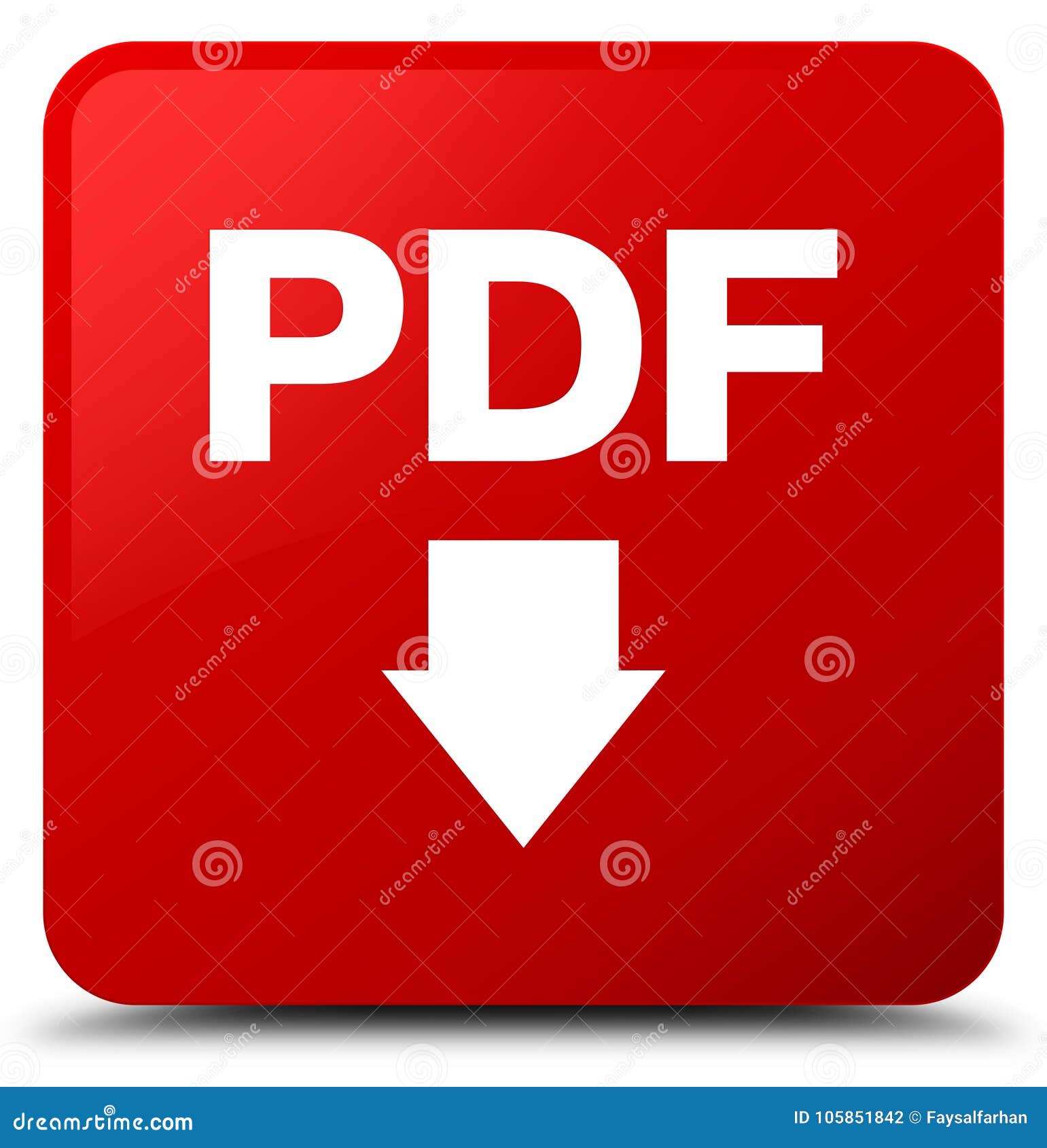 pdf download icon red square button