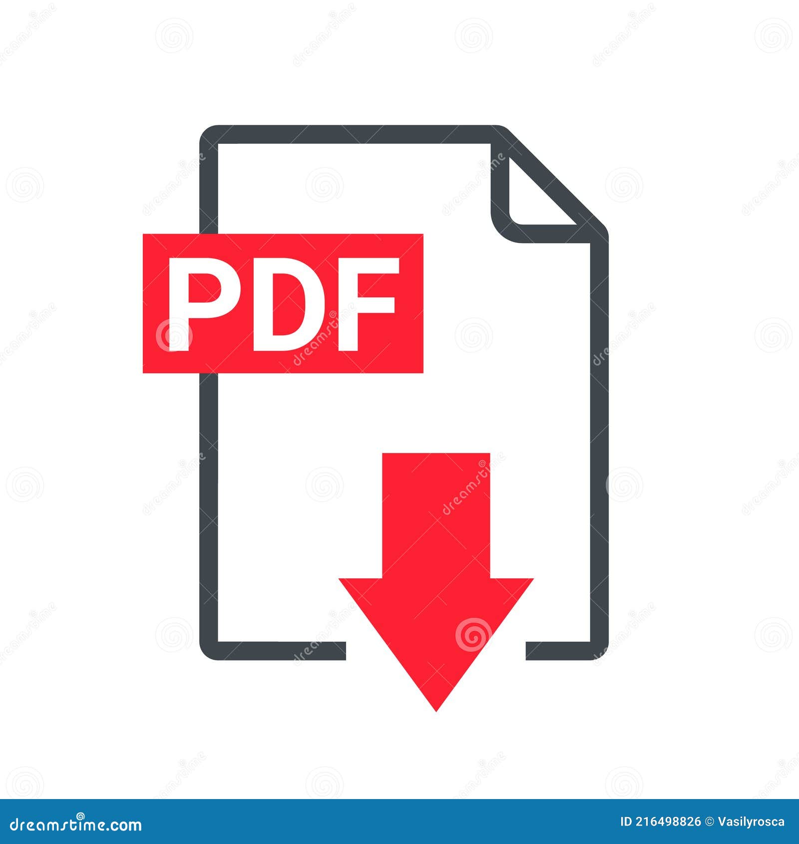 Pdf File Icon Format Pdf Download Document Image Button Vector Doc Icon Stock Vector Illustration Of Page Internet