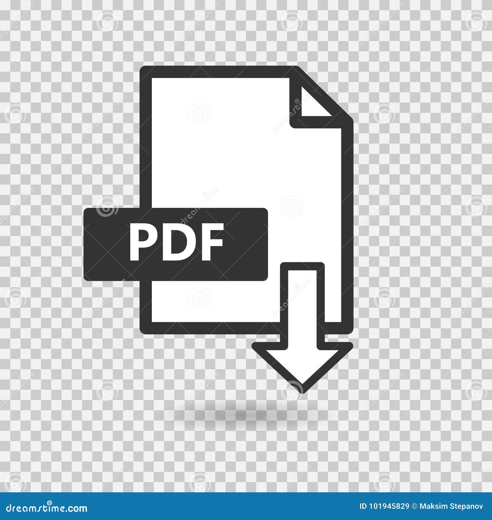 pdf  icon on transparent background