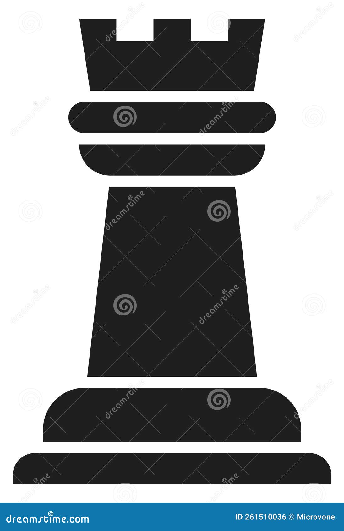 Ícone de Forma de peça de xadrez de torre negra