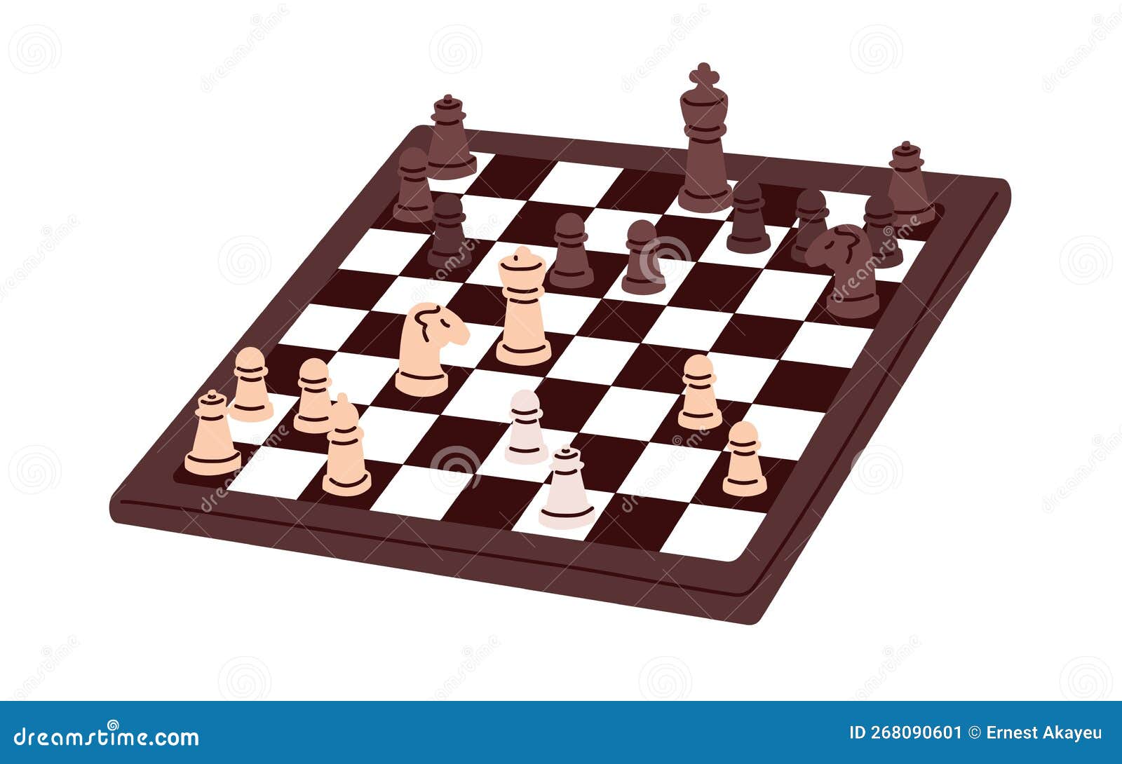 jogo de tabuleiro de xadrez de dois cavalos. planejamento de