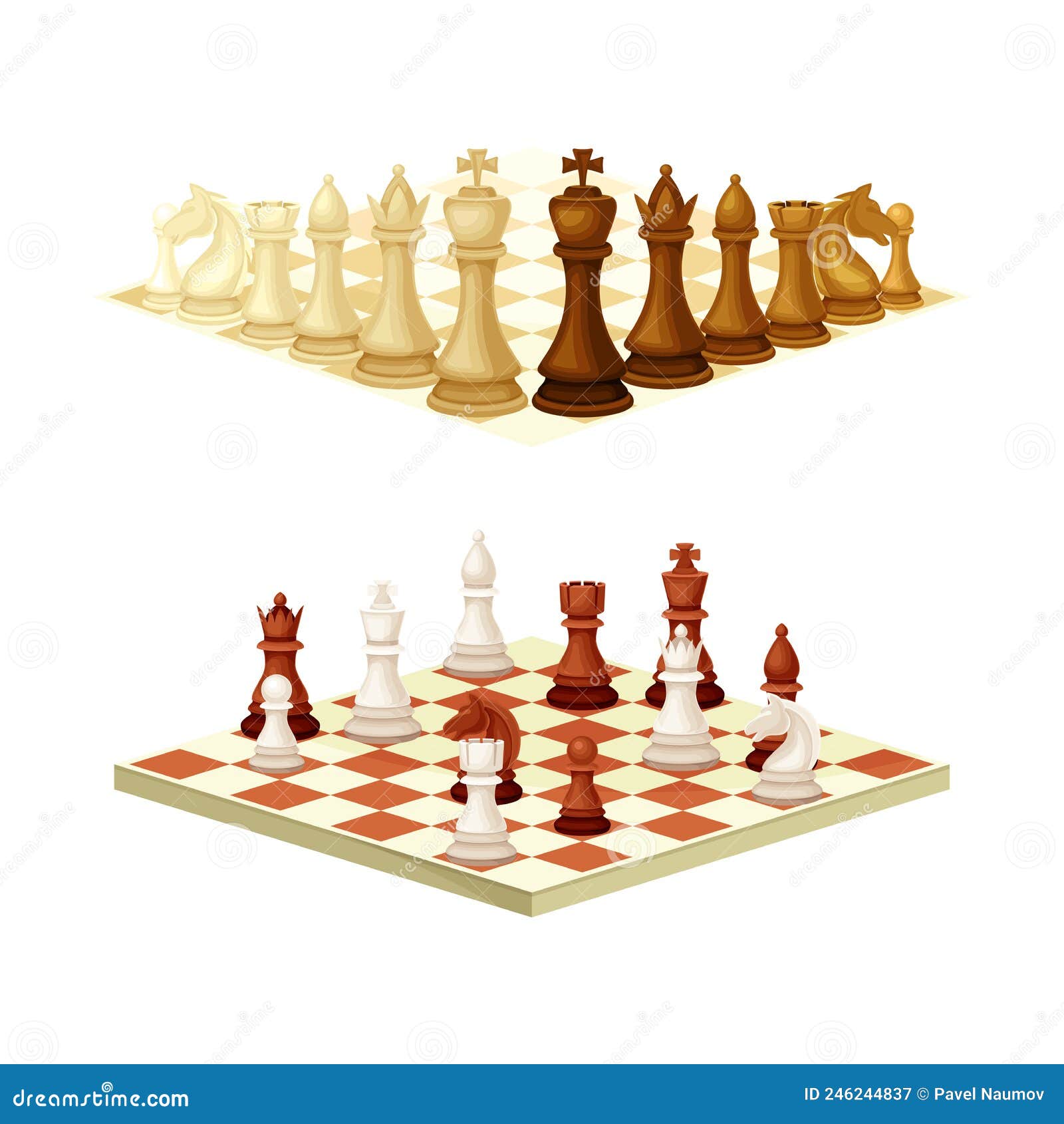 Jogo de xadrez do vetor ilustração do vetor. Ilustração de penhor