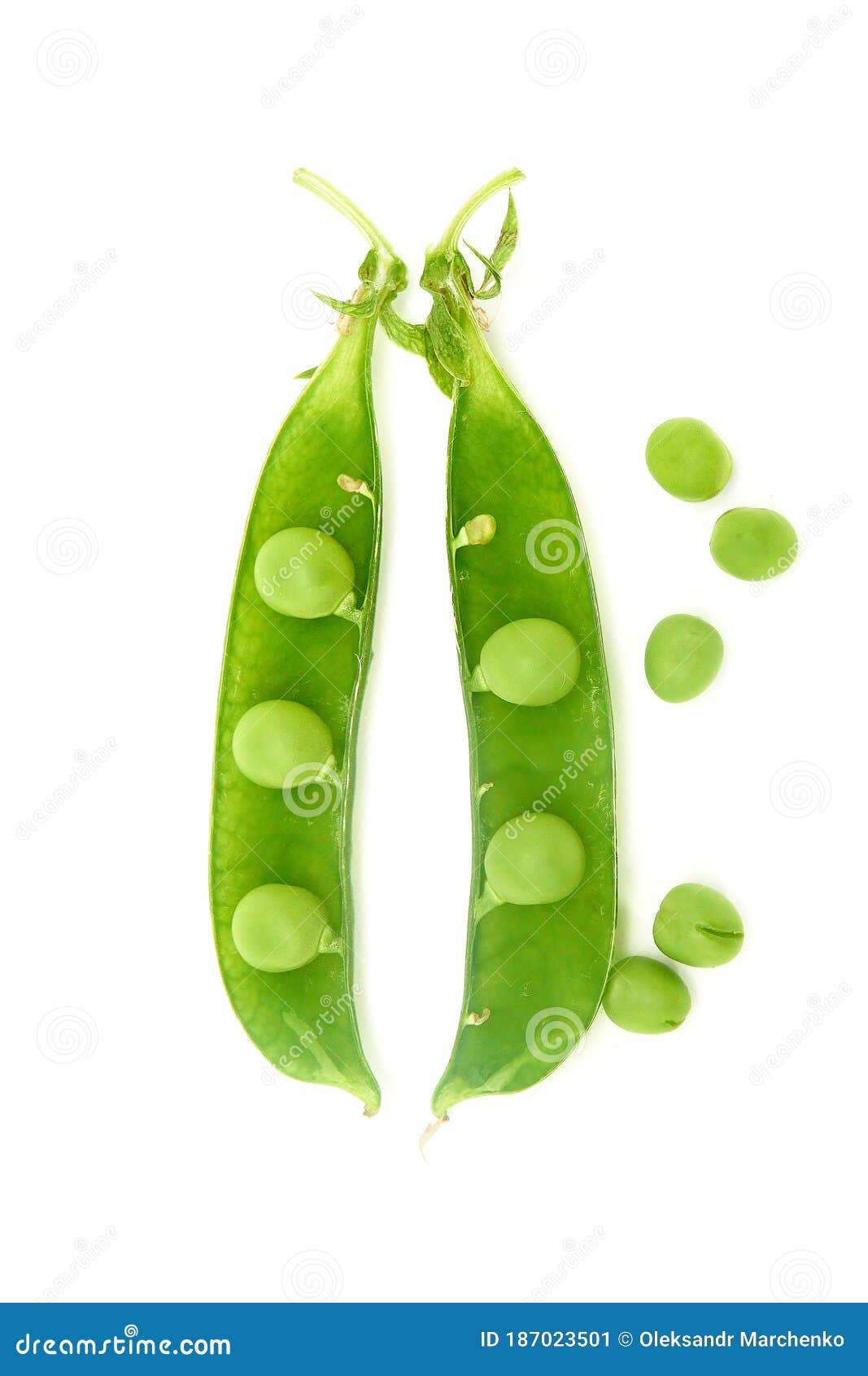 Pea Pod, Pea Isolated on White Background. Stock Image Image of