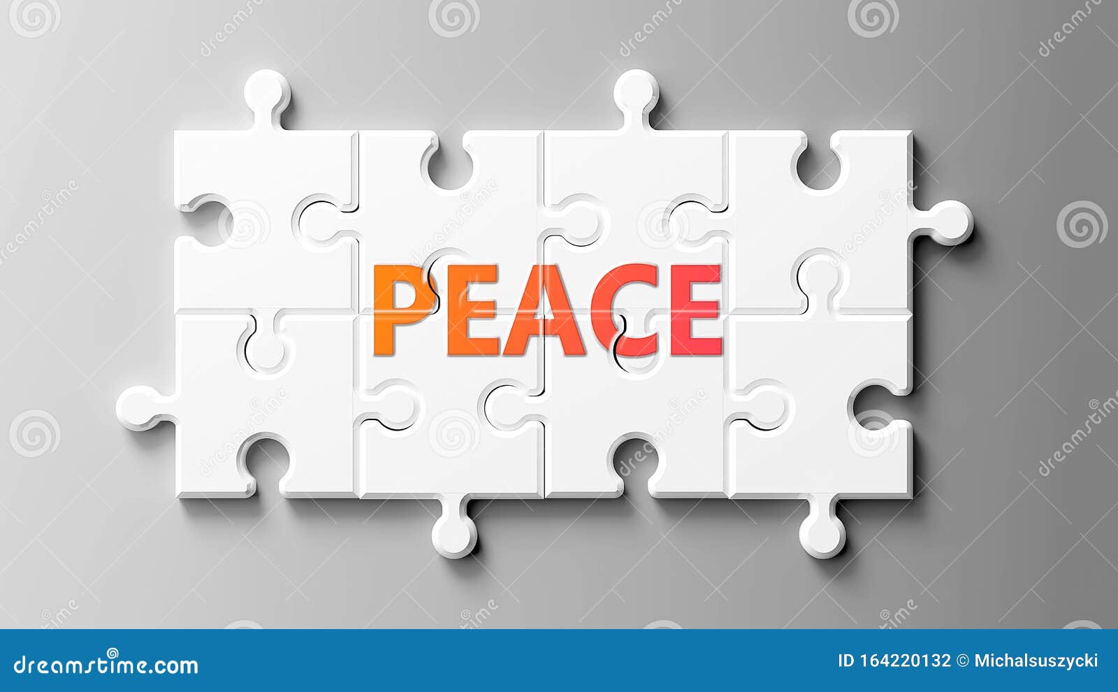 Peace Complex Like a Puzzle Pictured As Word Peace on a Puzzle Pieces To Show that Peace Can