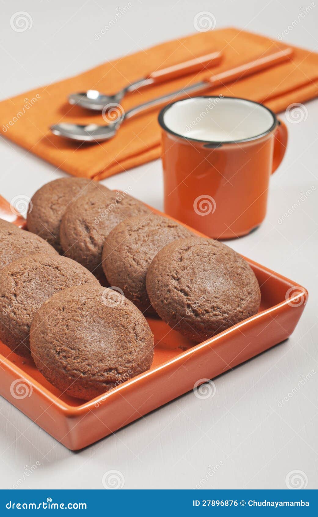 Peace of Cupcake with Chocolate Drops and Jam Stock Photo Image of