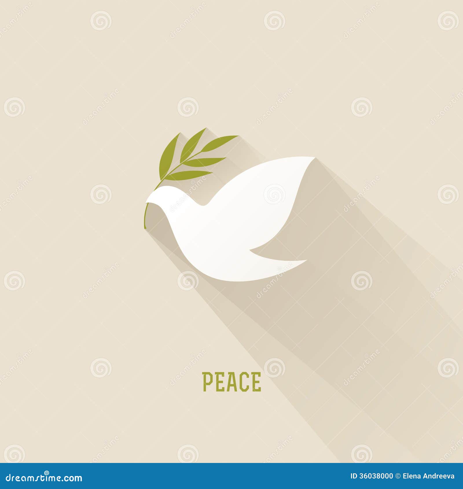 peace dove with olive branch.  