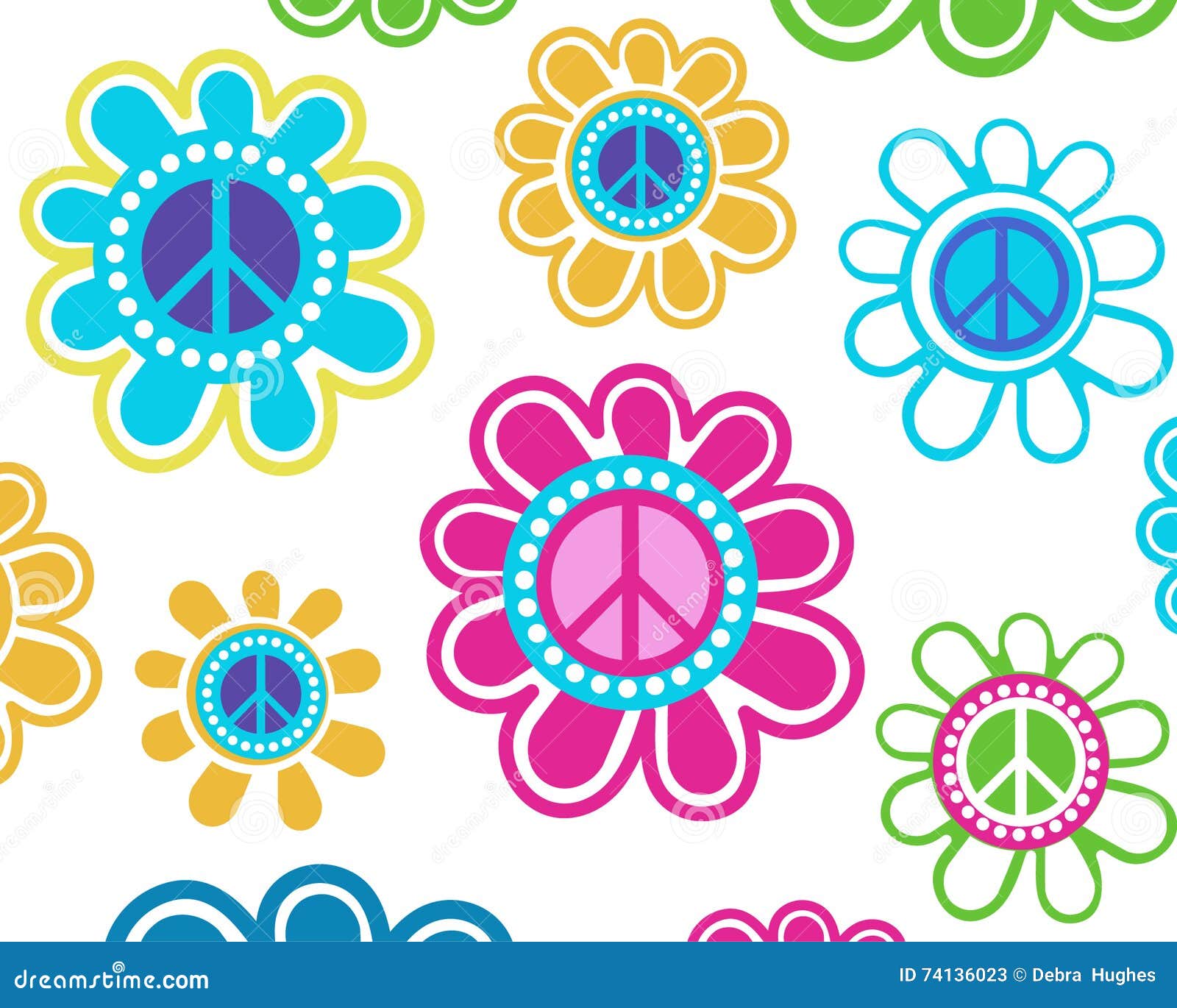 Peace flowers stock vector. Illustration of catching 74136023