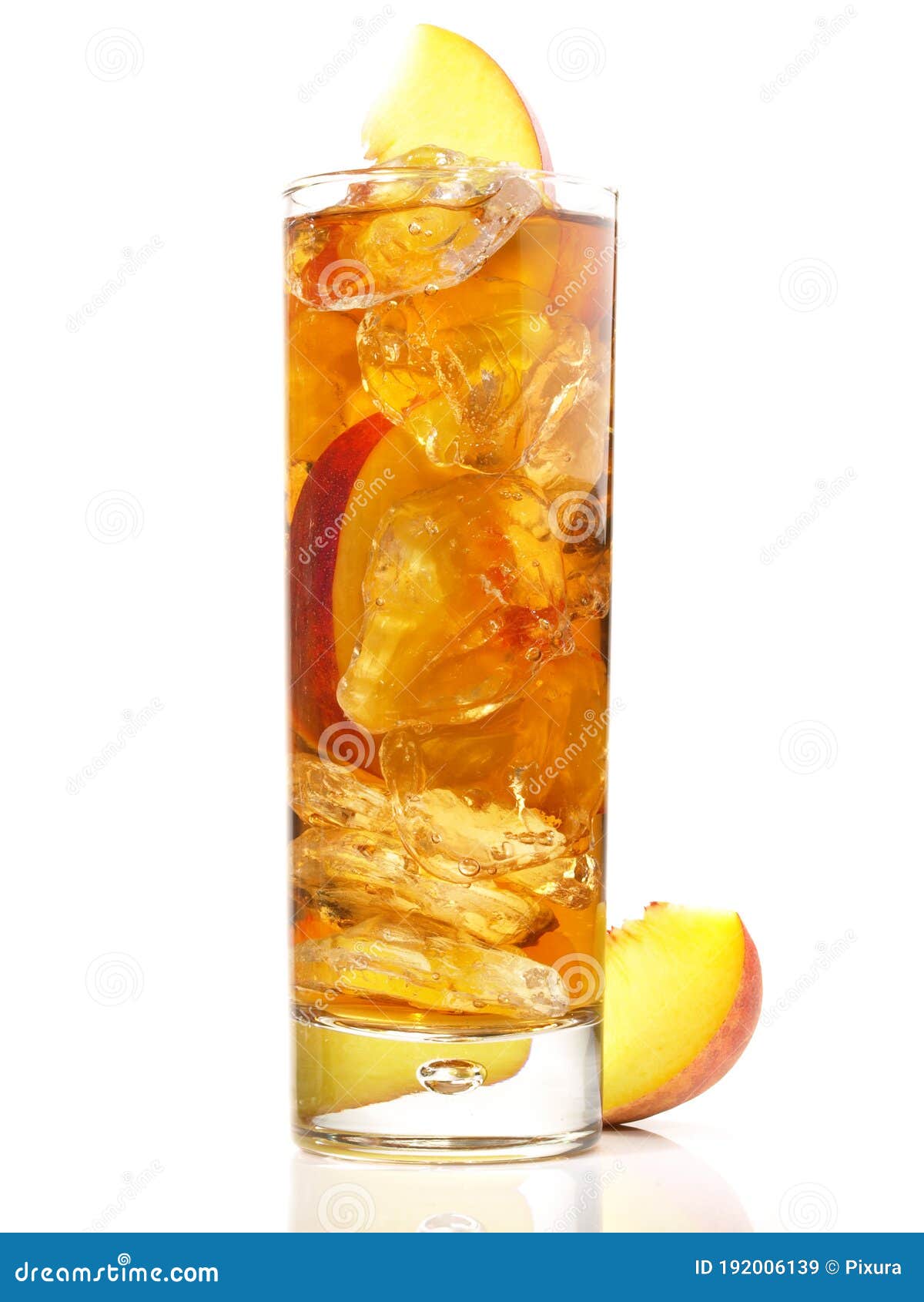 Peace Ice Tea Isolated on White Background Stock Image Image of lemon, drink 192006139
