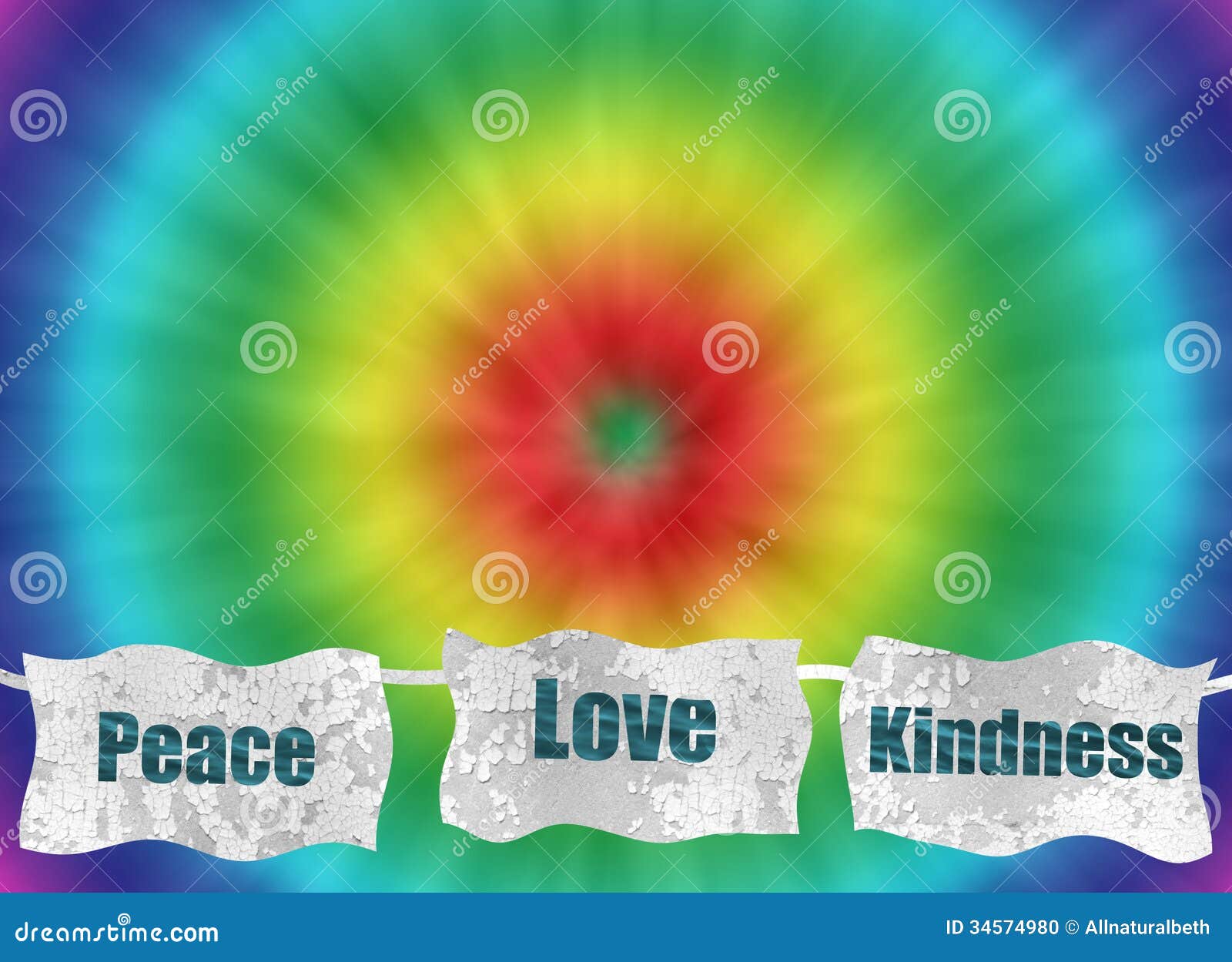 Download Peace Love And Kindness Retro Tie-dye Background Stock ...