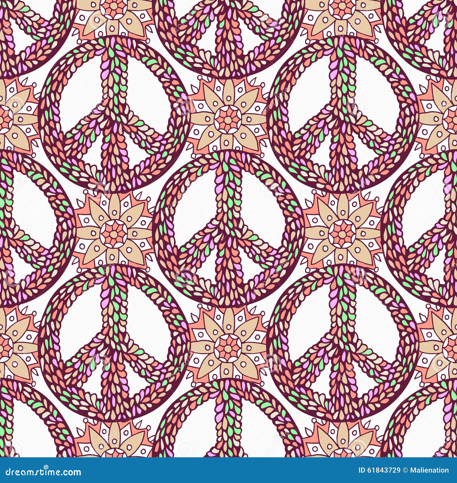 Hippie Background Peace Pattern 16/20 Graphic by schmuggo designs