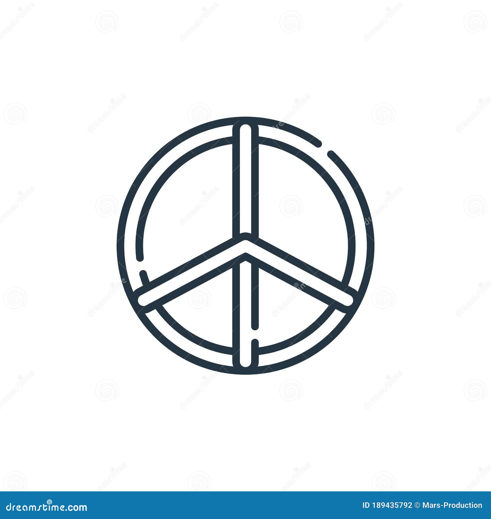 Peace Symbol Vector Icon Isolated on White Background. Outline, Thin Line Peace  Symbol Icon for Website Design and Mobile, App Stock Vector - Illustration  of pacifism, circle: 189435792