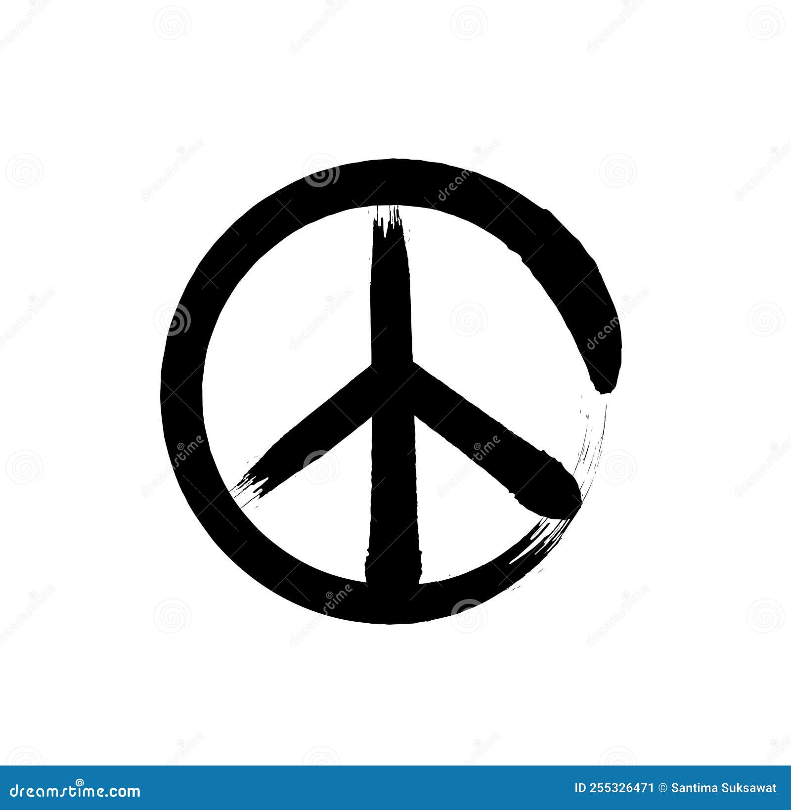 Peace Symbol. Vector Illustration Stock Vector Illustration of logo