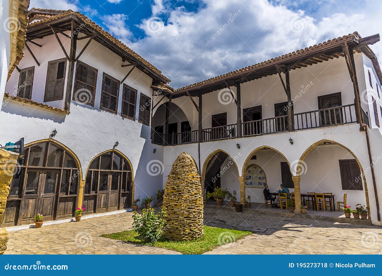 the peace and tranquillity of a courtyard in nicosia, northern cyprus