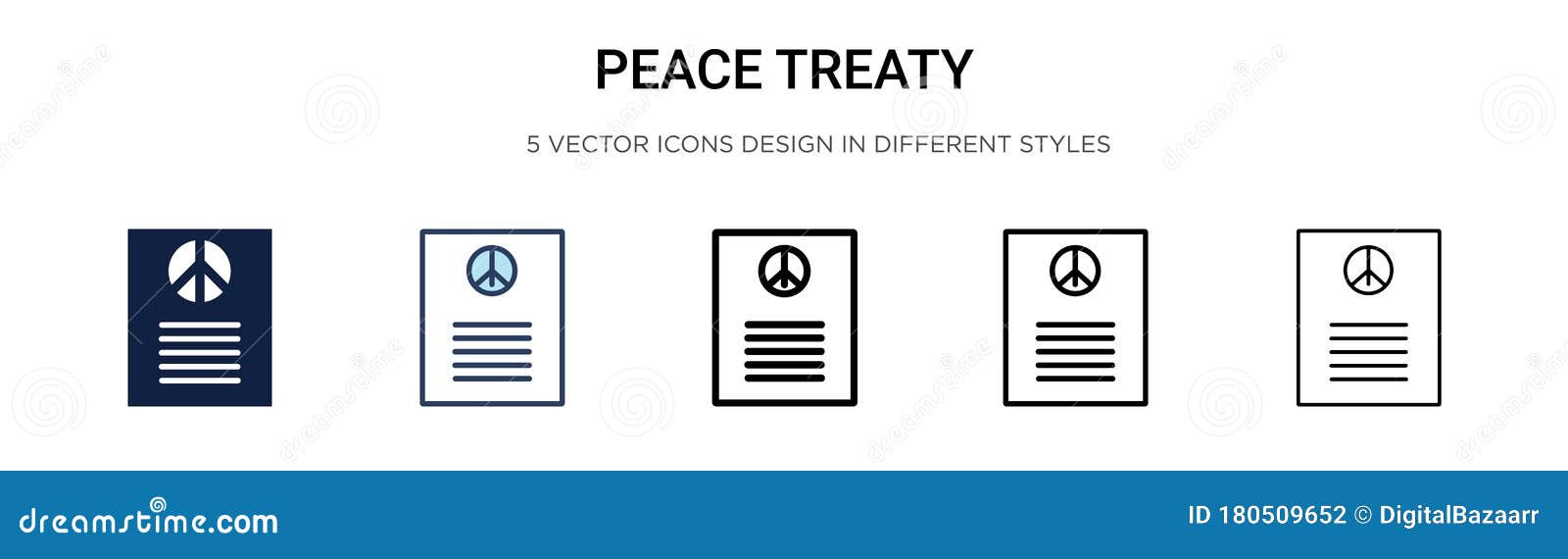 Peace Treaty Icon in Filled, Thin Line, Outline and Stroke Style