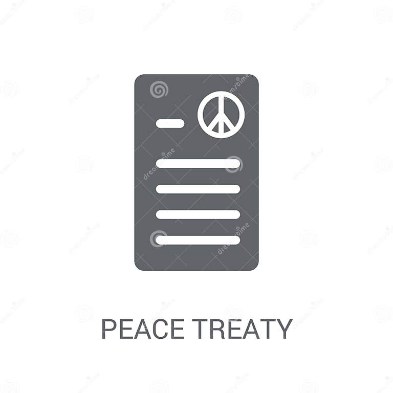 Peace Treaty Icon Trendy Peace Treaty Logo Concept On White Background From Political
