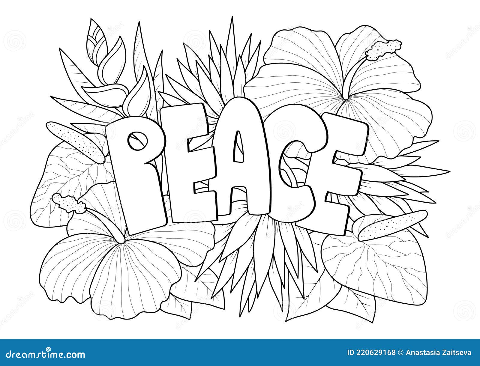 peace sign flower coloring pages