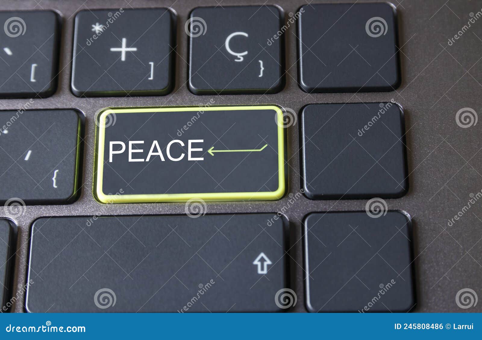 Written on the Enter Key of a Computer Keyboard Stock Photo Image of