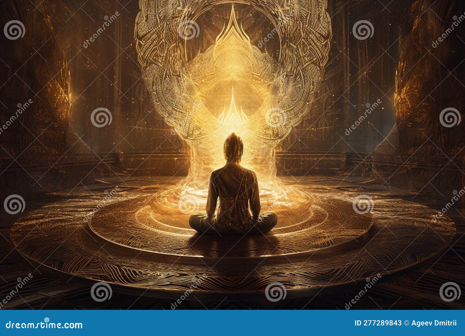 Silhouette Aura Energy Peace Yoga Zen Meditation Pose Chakra