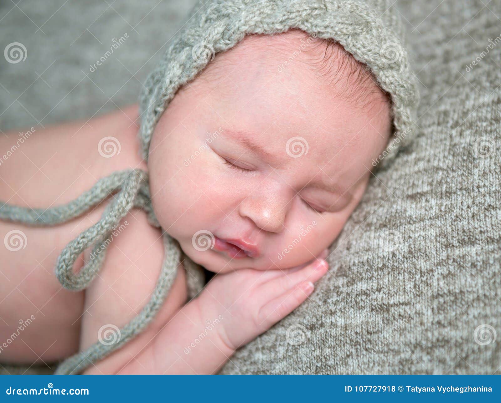 Peacful Sleeping Baby on Her Side Stock Photo Image of baby, peacful