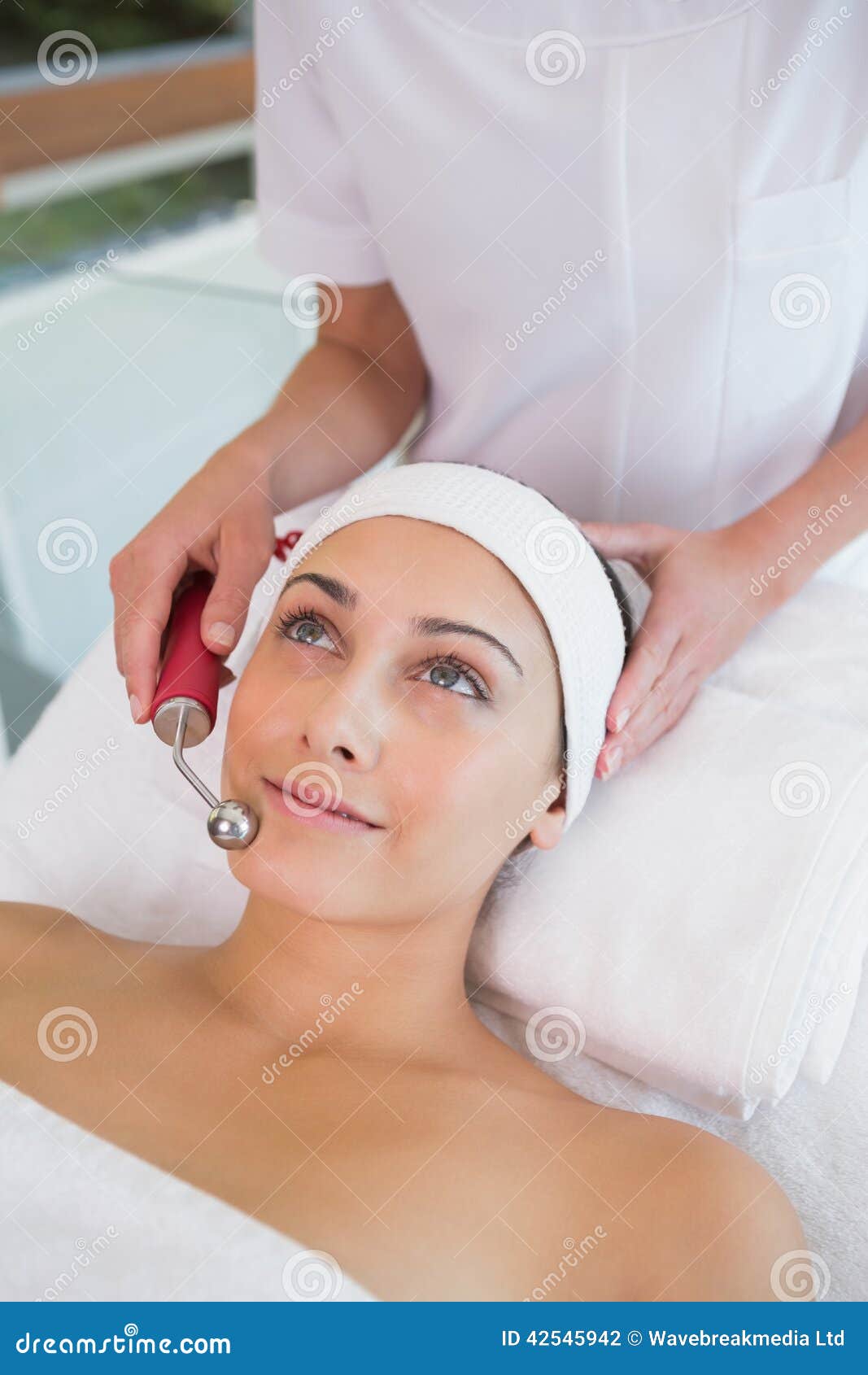 Peaceful Getting Micro Dermabrasion Stock Photo Image of