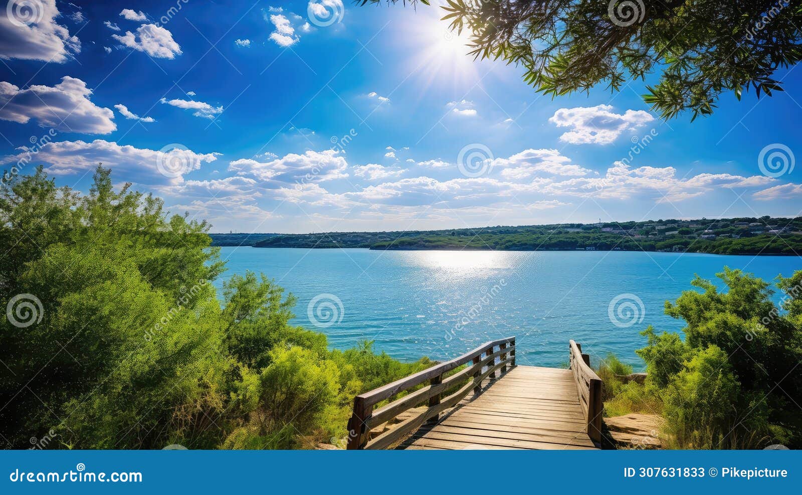 peaceful lake wonderful landscap